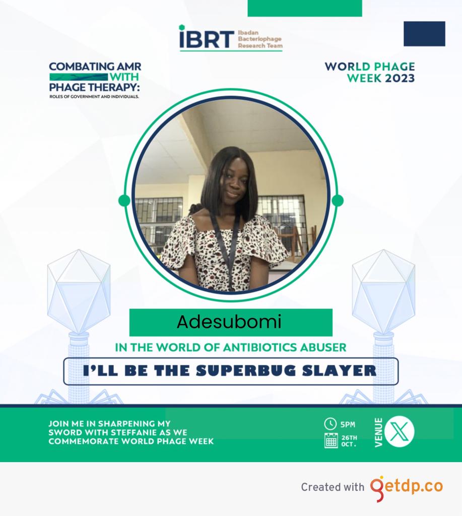 IbadanPhageTeam's tweet photo. Post on your socials and don't forget to tag us (@IbadanPhageTeam)

You never can tell how far the message can go and the difference it can make
We'll be expecting your posts 🤗

In addition, don't forget our Space starts in about 6 hours https://t.co/1A0hn0p3wX