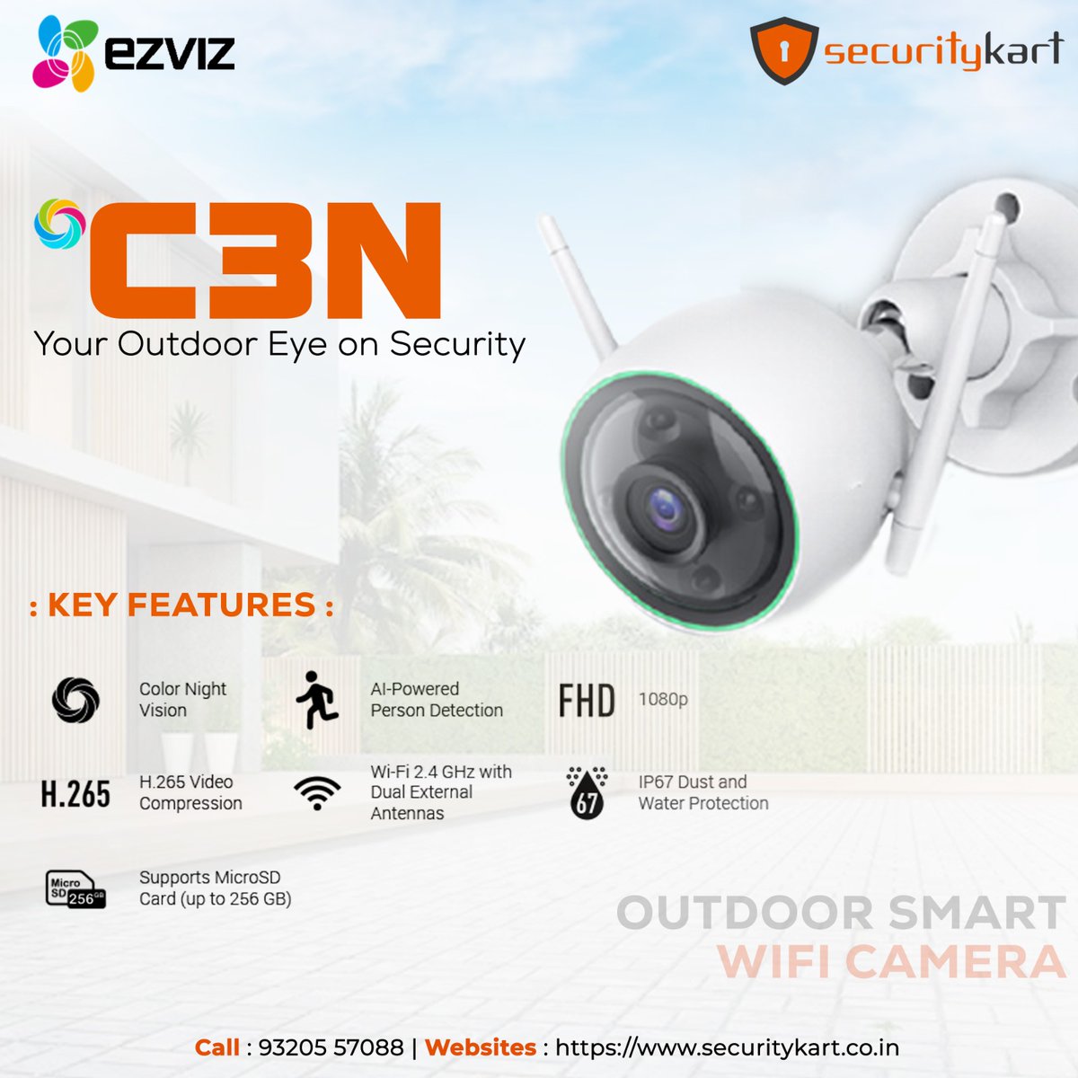 SecurityKart's tweet image. #securitykart #C3N #ezviz #colorvision

C3N Ezviz Outdoor Smart Camera
@securitykart

Know More about us :-
info@securitykart.co.in
securitykart.co.in
instagram.com/securitykart/

----- 𝗙𝗼𝗿 𝗺𝗼𝗿𝗲 𝗱𝗲𝘁𝗮𝗶𝗹𝘀 -----
Call us on - 9320557088