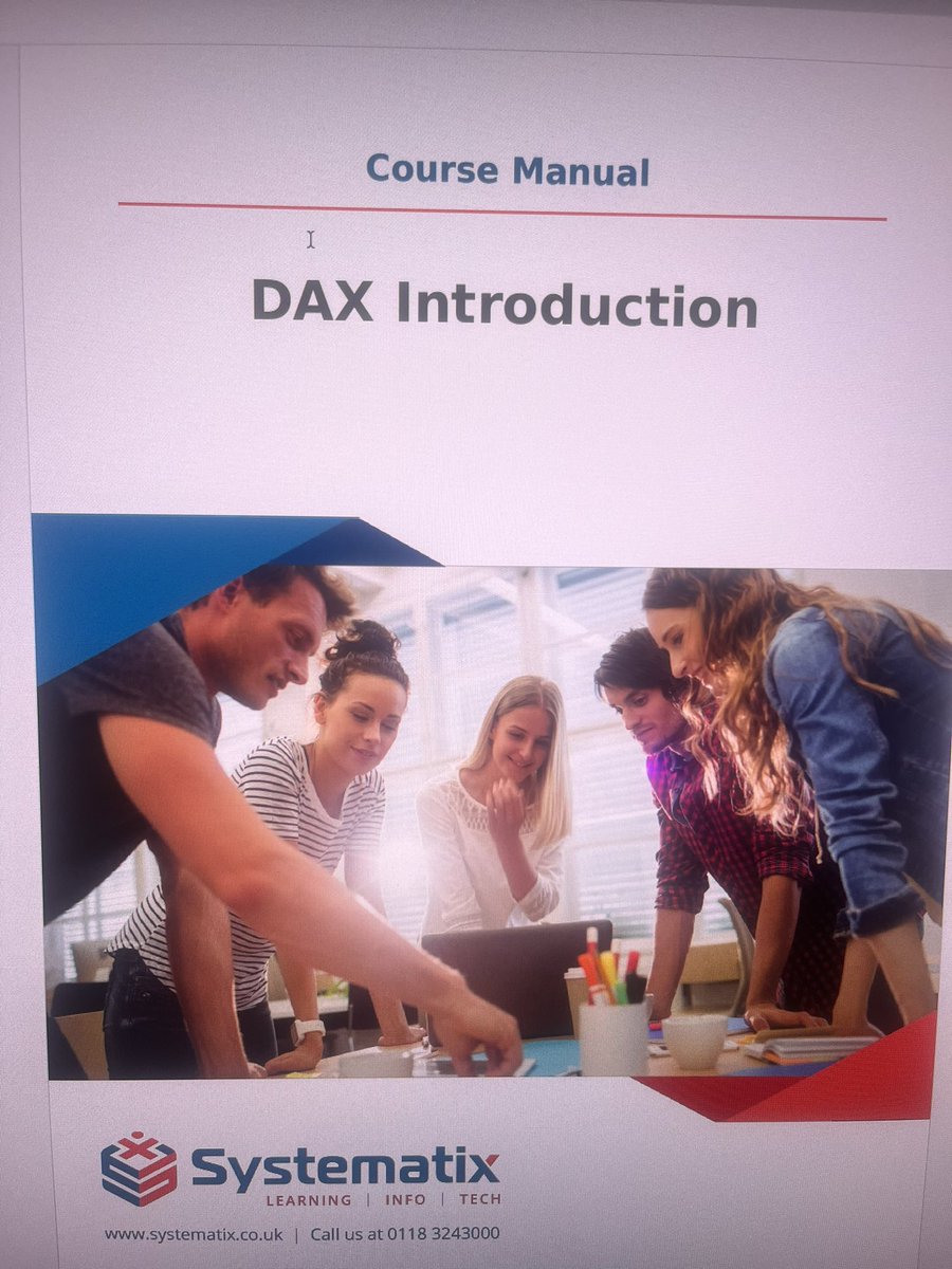 Learning brain is switched on. Day one of DAX! 🤓