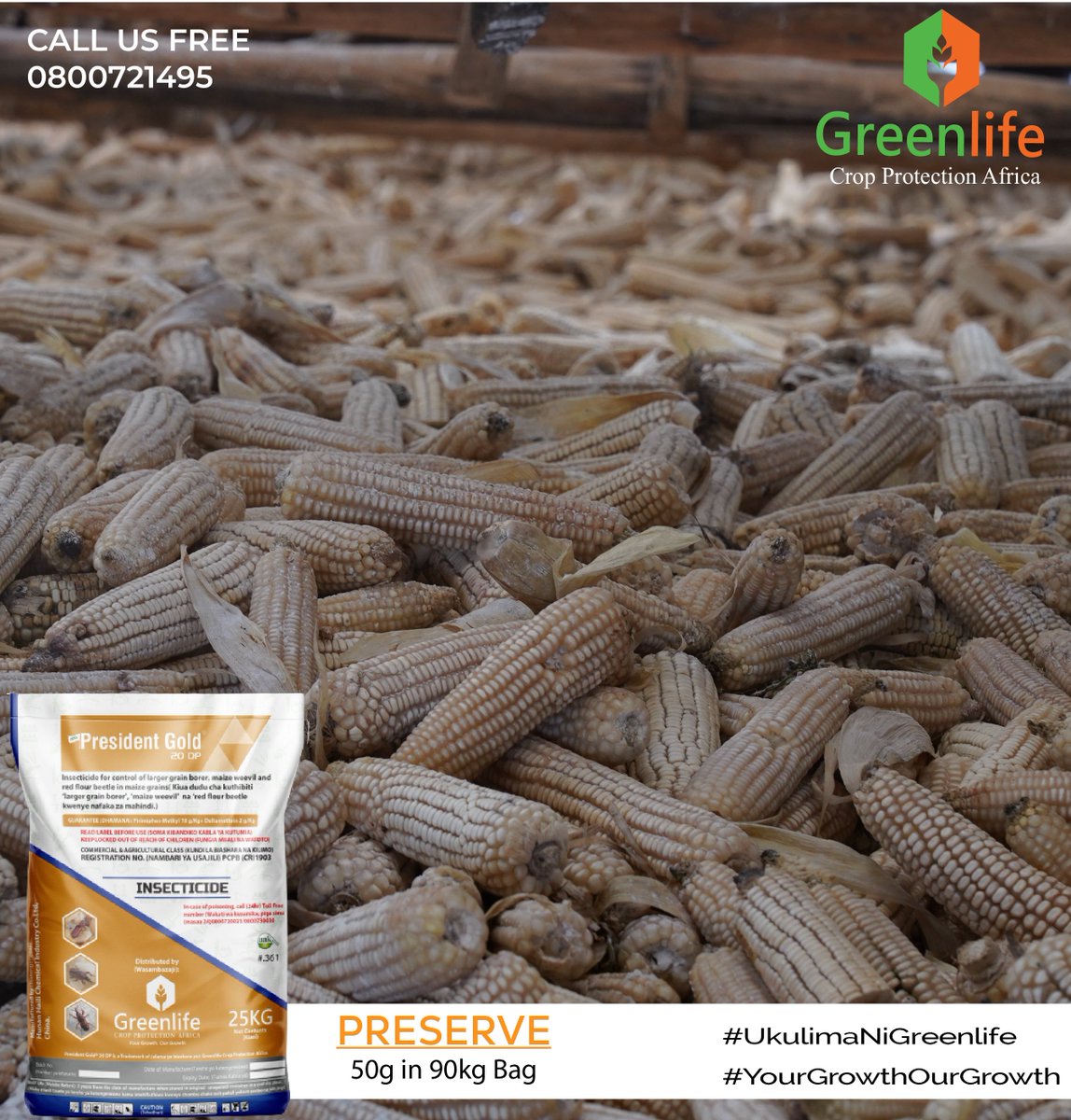 MAVUNO IKIWA BORA UNATUMIA DAWA ILIYO BORA ZAIDI... This is where it begins. President Gold 20DP guarantees you constant quality all through. Call us now to place your order at no cost. 0800721495 #UkulimaNiGreenlife #YourGrowthOurGrowth