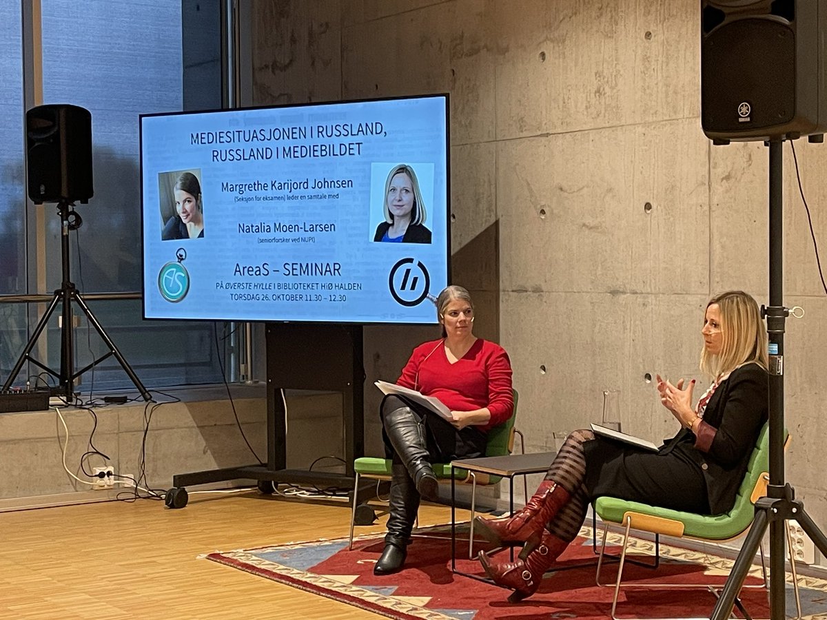 AreaSgruppen's tweet photo. Dagens AreaS-seminar om mediesituasjon i Russland er i gang! https://t.co/vy8mc6SlS4