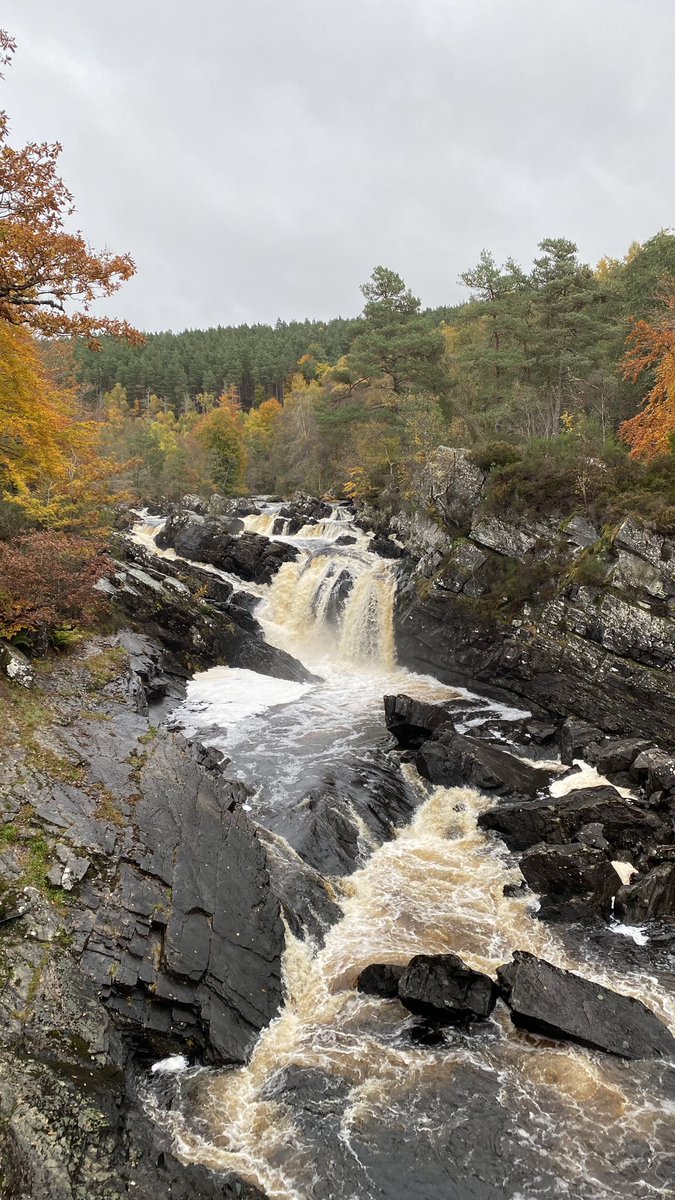 Rogie Falls looking a lot more tranquil after the horrendous floods of last week.