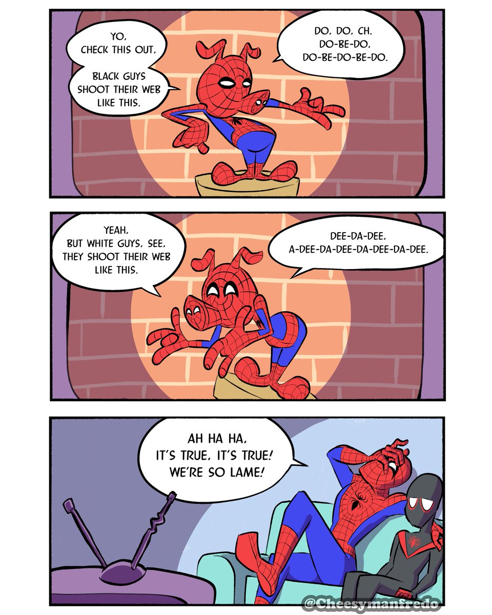 Cheesymanfredo's tweet image. Classic Spider-Man comedy