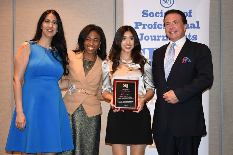 SPJLA (@spjla) on Twitter photo Congrats to our student honorees Alexandra Najera of <a href="/CSUNJournalism/">CSUN Journalism</a> and Jackson Tammariello of Santa Monica College Congrats to our student honorees Alexandra Najera of <a href="/CSUNJournalism/">CSUN Journalism</a> and Jackson Tammariello of Santa Monica College