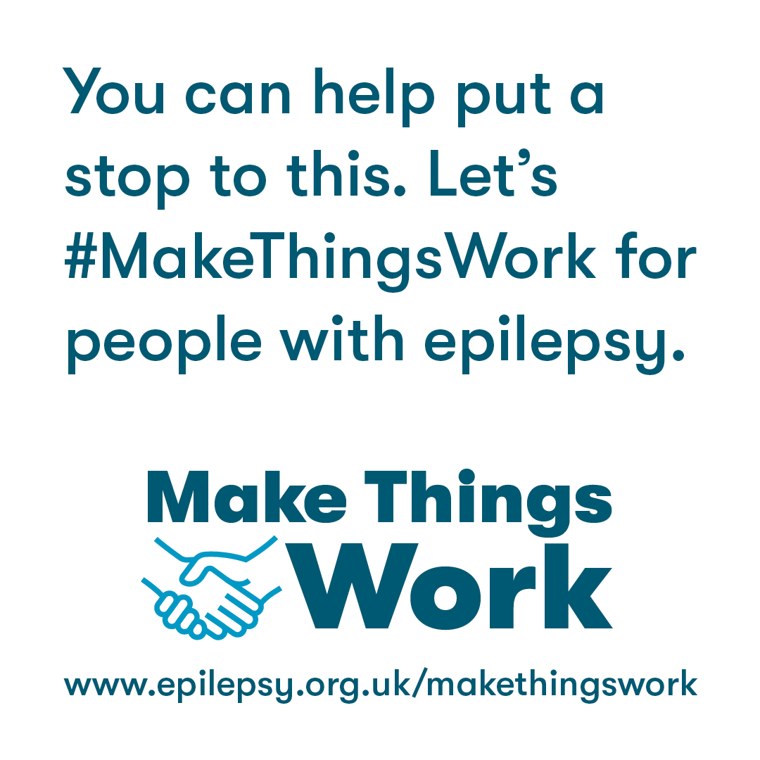 epilepsyaction's tweet image. We shouldn’t have to do this.

But when 60% of people with epilepsy have experienced discrimination or unequal treatment at work, things need to change.

And every single person reading this can do their bit to #MakeThingsWork for people with epilepsy.

epilepsy.org.uk/makethingswork