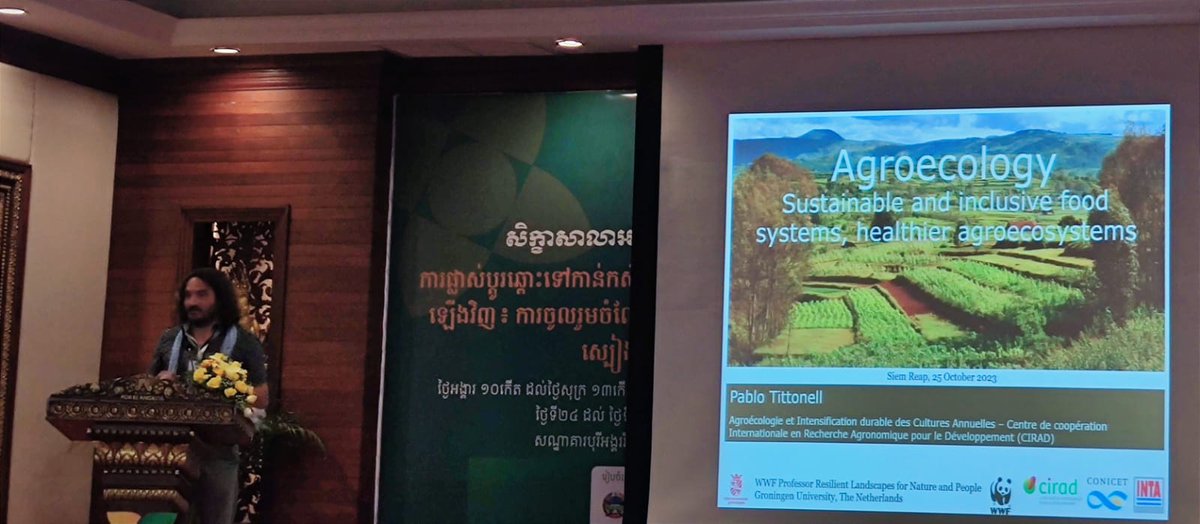 #TARASA23 conference in #SiemReap is off to a very good start with 2 very insightful & engaging presentations from @DeSchutterO & #PabloTinttonell
#AgroecologyWorks