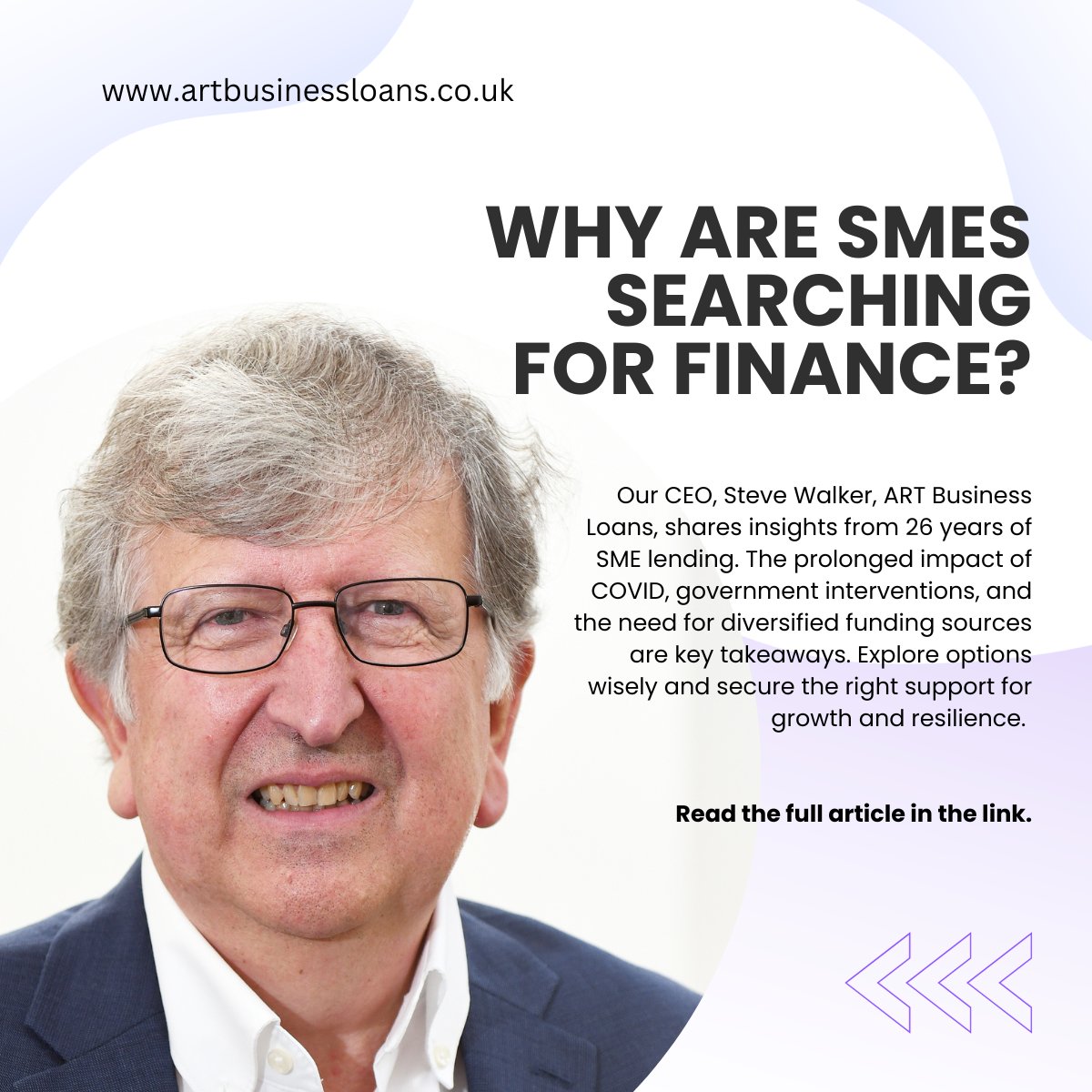 ART_BizLoans's tweet image. Our CEO, Steve Walker at ART Business Loans, shares insights from 26 years of SME lending. 
 
#SMEFinance #COVIDImpact #FinancialResilience
 
lnkd.in/eUDdyN9B