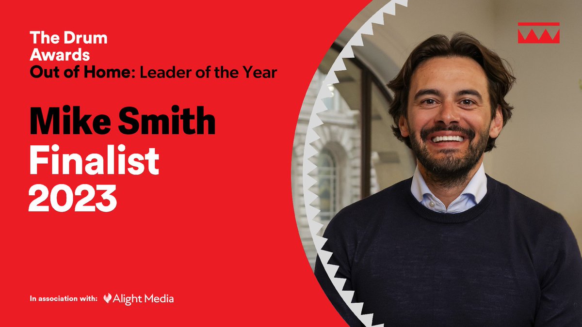 We’re thrilled to announce that our Founder &amp; CEO, Mike Smith, has been nominated as a finalist in this year’s Drum awards in the category ‘Out of Home: Leader of the Year’! 🏅

We're looking forward to the awards ceremony in December, a massive well done to all the other