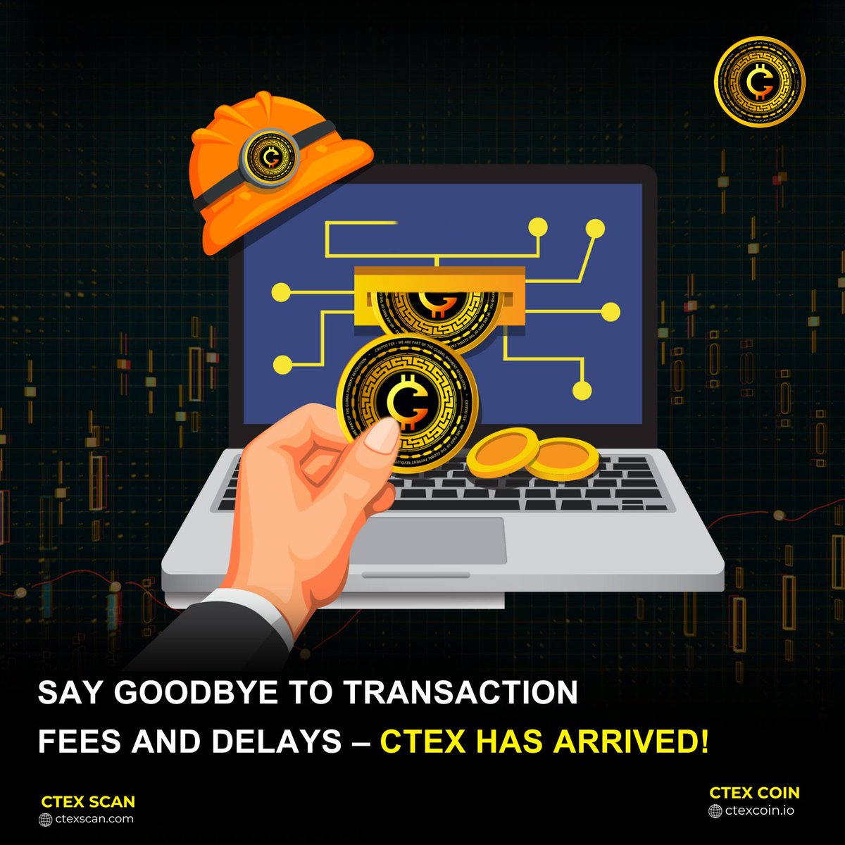 CryptoTexCoin's tweet photo. Say Goodbye to transaction fees and delays - ctex has arrived.

Website: https://t.co/jIetbbO0l8

#ctex #ctexcoin #ctexexchange #future #crypto #bitcoin #cryptocurrency #blockchain #ethereum #btc #forex #trading #money https://t.co/MdbWgmn4L8