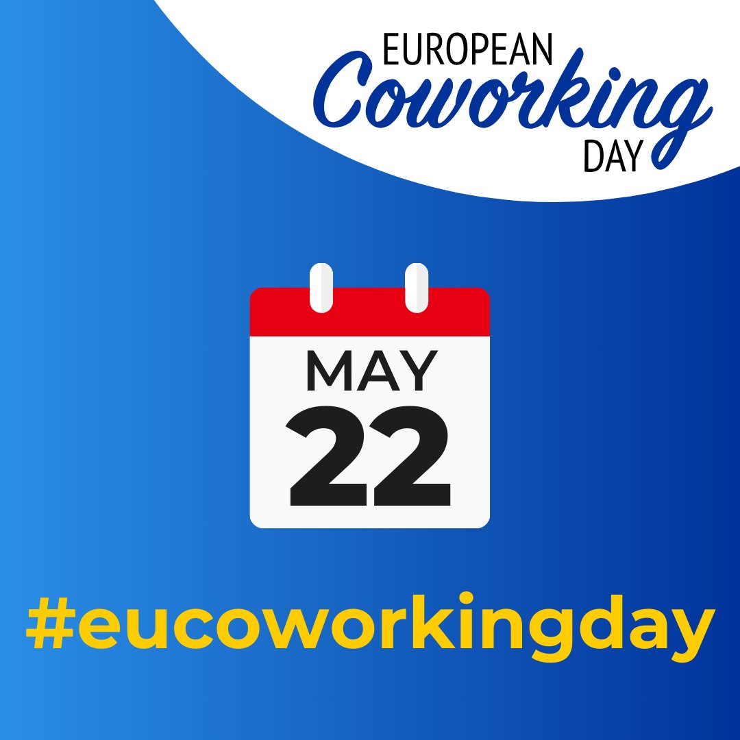 📢 𝟮𝟮 𝗠𝗮𝘆 𝗶𝘀 𝗘𝘂𝗿𝗼𝗽𝗲𝗮𝗻 𝗖𝗼𝘄𝗼𝗿𝗸𝗶𝗻𝗴 𝗗𝗮𝘆 𝟮𝟬𝟮𝟰! 📢 

#savethedate and register now to take part as a coworking space in any region of Europe

#eucoworkingday #CoworkingEvent #InspireAndConnect #CoworkingInEurope  #CoworkingCommunity