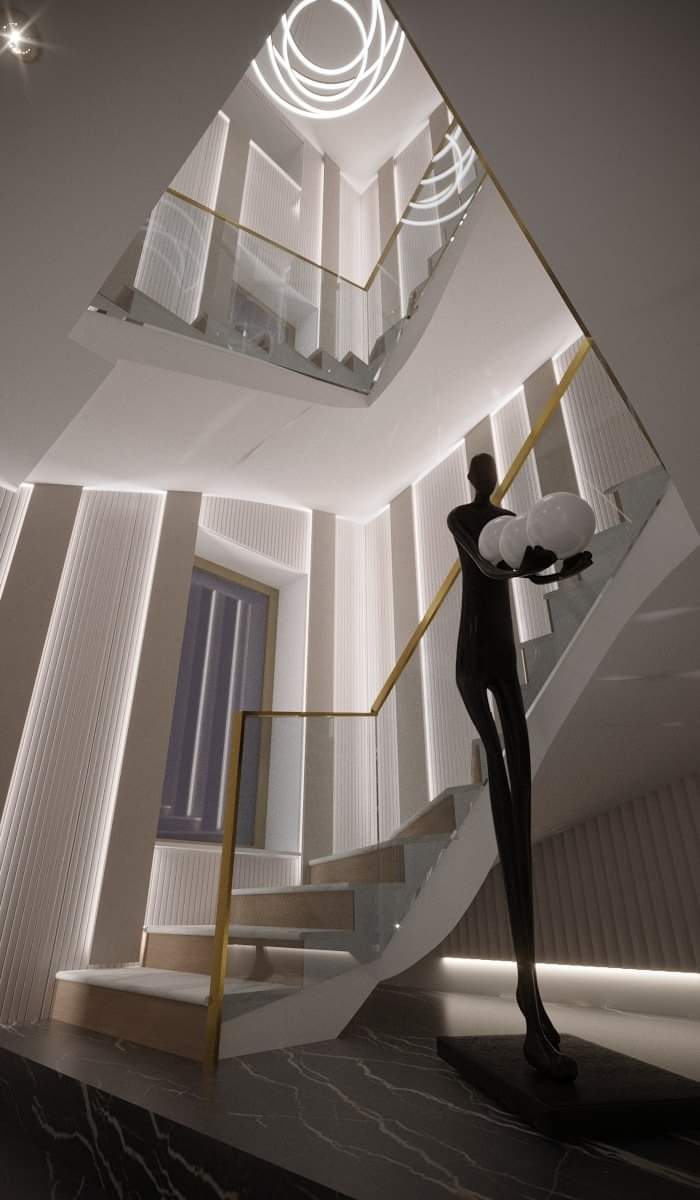 housedesignp's tweet image. Ideal conditions for a successful project include a client who trusts their designers, a space acquired in the construction phase, and a colleague who can understand and interpret your ideas. 3D concept development for the interior staircase.
 #housewithpersonality #welovedesign