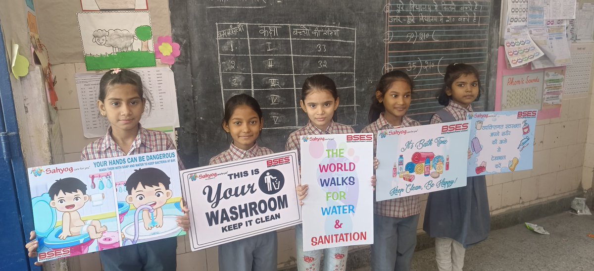 SahyogCare4You's tweet photo. "In our ongoing mission for a healthier tomorrow, #sahyogcare dedication to hygiene is evident through our #Behavior Change and Communication program (#BCC).
#wethewater #UNICEFIndia #RocaTeam #hindustansansanitaryware
#hamdardf #water #BasicBehavior https://t.co/w6hhf38rP0