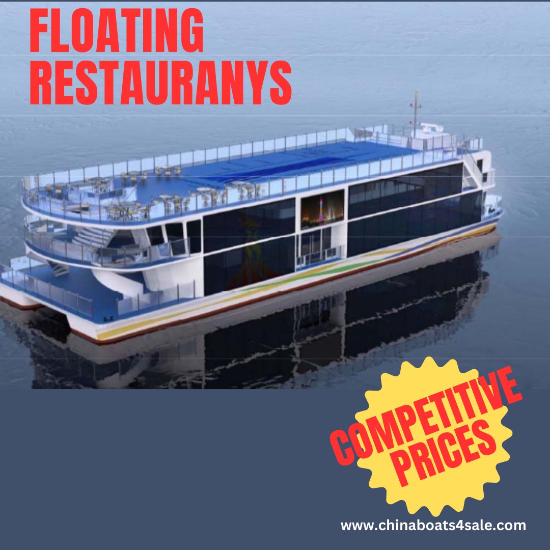 Floating restaurants 
Double Floors
Customizable 
Aluminum, Steel and GRP
Contact Us Today! 
#restaurants #floatingrestaurant #shipboats #passengership #passengerboats #neom #sauditrends #jeddahrestaurants #qatarrestaurants