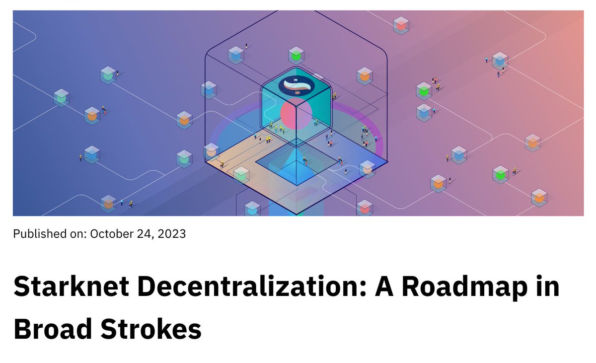 zkLend Intern (@zklendintern) on Twitter photo 1/ Frens, intern notes incoming! 🛩
👀 Have you checked out <a href="/StarkWareLtd/">StarkWare 🐺🐱</a>'s latest blog entry, '<a href="/Starknet/">Starknet 🐺🐱</a> Decentralization: A Roadmap in Broad Strokes'?
If you haven't please find my notes in the thread below.🔽 1/ Frens, intern notes incoming! 🛩
👀 Have you checked out <a href="/StarkWareLtd/">StarkWare 🐺🐱</a>'s latest blog entry, '<a href="/Starknet/">Starknet 🐺🐱</a> Decentralization: A Roadmap in Broad Strokes'?
If you haven't please find my notes in the thread below.🔽