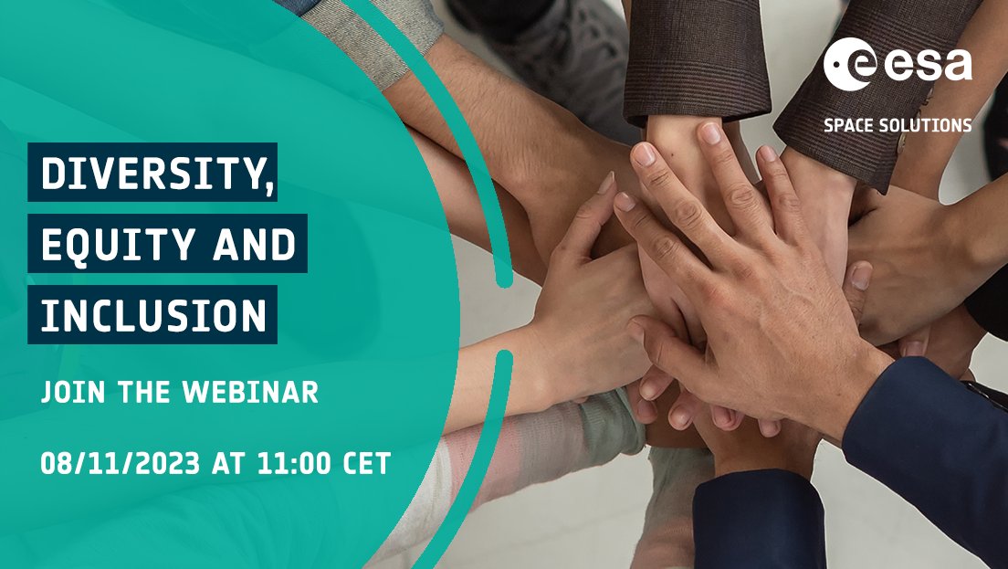 🆕 WEBINAR: ‘Diversity, Equity &amp; Inclusion’, 8 Nov at 10:00 GMT/11:00 CET.
From the provision of detailed data about the physical environment, to advanced data analytics, space-enabled services can help address #DEI challenges across society. Find out more business.esa.int/funding/call-f…
