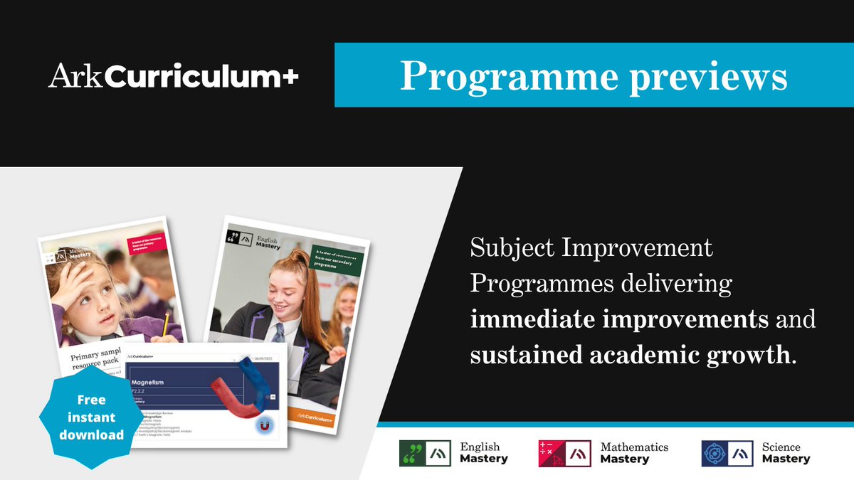 Take a look inside our Subject Improvement Programmes!

Get instant access to sample lessons, activities, assessments and CPD.

Maths Primary: ow.ly/v9vV50PXxRH 

Maths KS3: ow.ly/mPeI50PXxRF

English KS3: ow.ly/7HyR50PXxRE

Science KS3: ow.ly/ZbEZ50PXxRN