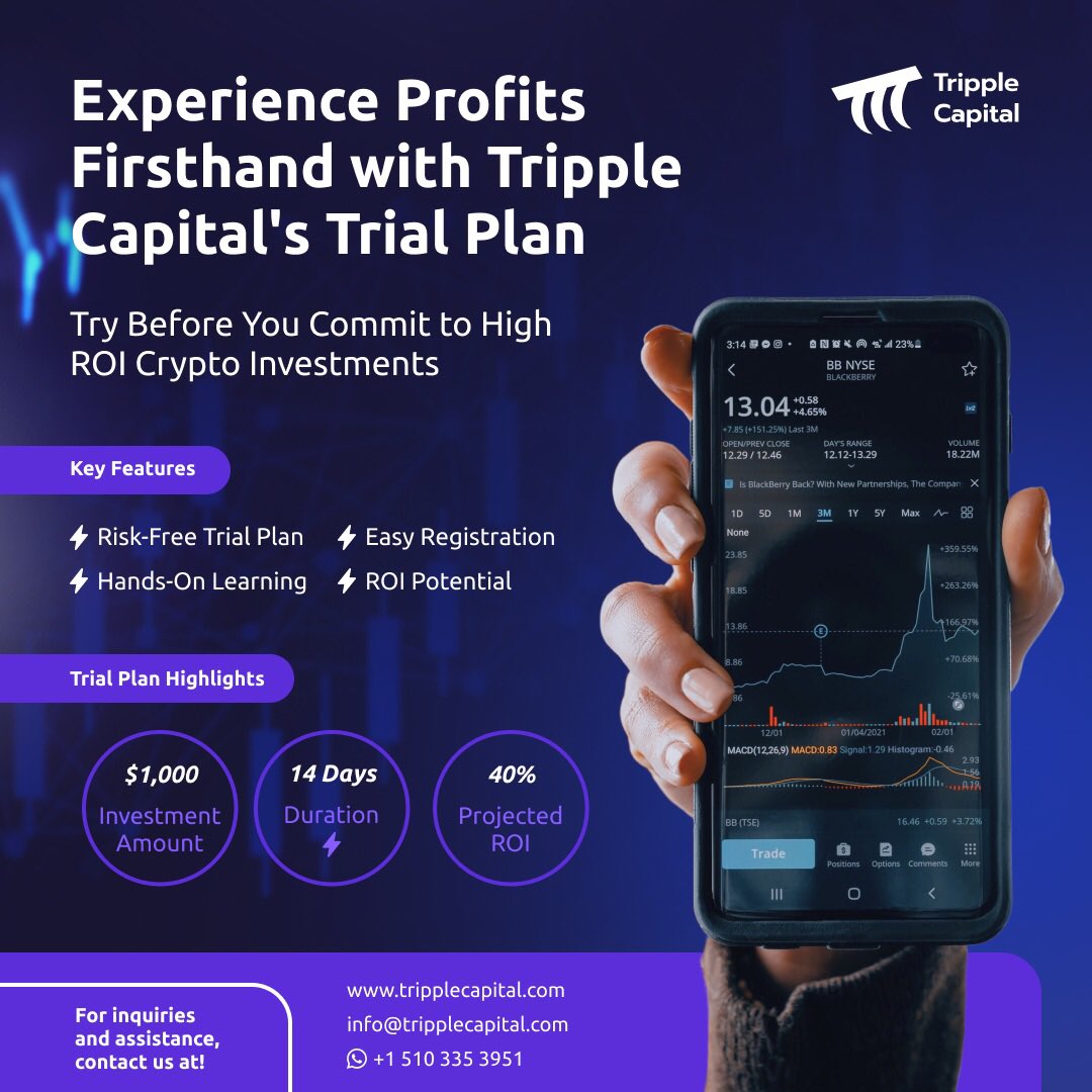 Tripple_Capital's tweet image. Discover the risk-free world of crypto investments with Tripple Capital's Trial Plan!

Explore high ROI opportunities without the commitment. 

#Tripple #TrippleCapital
#ProfitableReturns #DeFi #stockmarketcrash #Trending #financialplanning #InvestmentOpportunity #FinancialAdvice