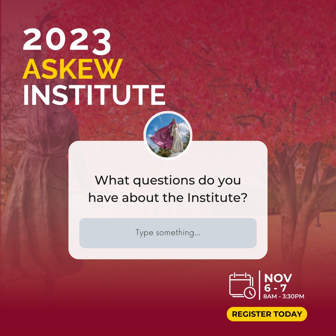 Do you have questions about the Askew Literacy Institute? Ask away below! bit.ly/Askew23 #AskewInstitute #Q&A #questions