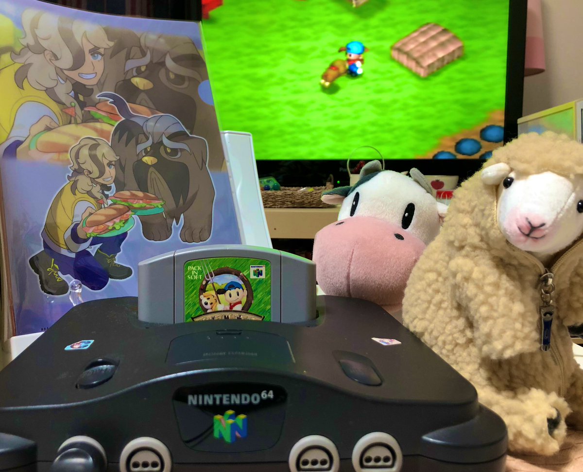 定時で帰れたので牧場物語２やります🐕