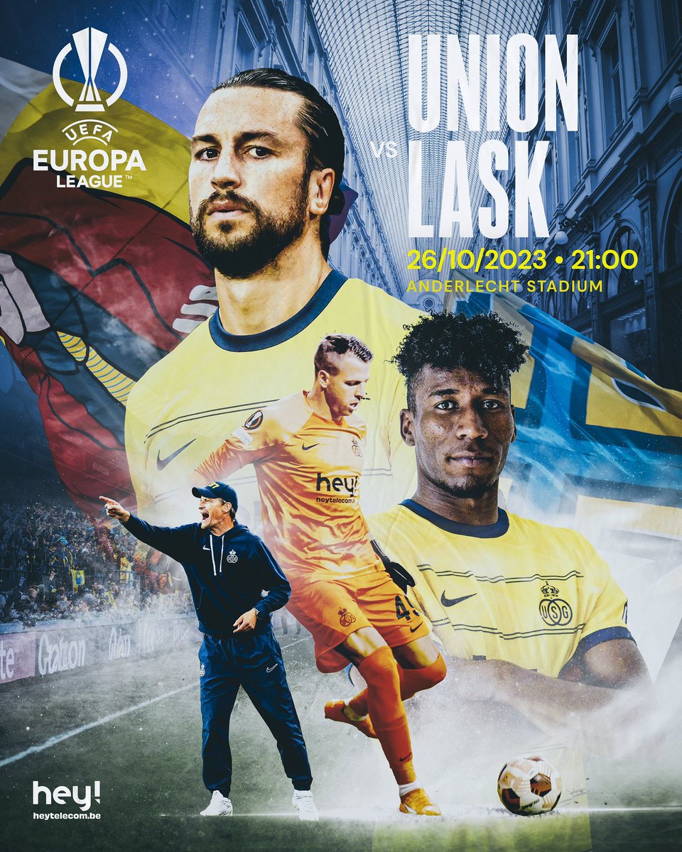 RUSG_EN's tweet photo. ⚠️ MATCHDAY

🟡🔵 Union Saint-Gilloise 🆚 LASK ⚫️⚪️
🏆 Europa League ➡️ 3rd matchday of group stage
🏠 Lotto Park
⏰ 20:00 (UK)

The opportunity to win a first match in this group stage ✊

(📸 @UnionStGilloise)

#USGLASK https://t.co/icpOMFm584