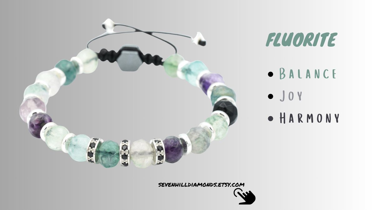 Fluorite Shamballa Bracelet - Find Balance, Joy, and Harmony in Style💫
🔁 Item link👉sevenhilldiamonds.etsy.com/listing/153074…
🔔See more amazing products in our Etsy Shop ➡️ sevenhilldiamonds.etsy.com 
#fluoritebracelet
#protectionbracelet
#intentionbangle
#crystalarmlet
#auracleansing
#rainbow