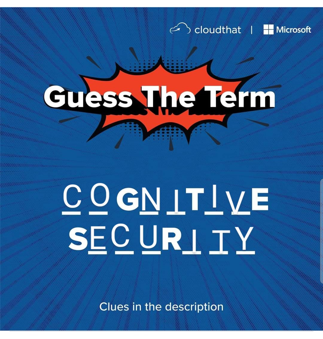 2021Ambal's tweet image. COGNITIVE SECURITY

#CybersecurityAwarenessMonth #WinWithSecurity
@cloudthat