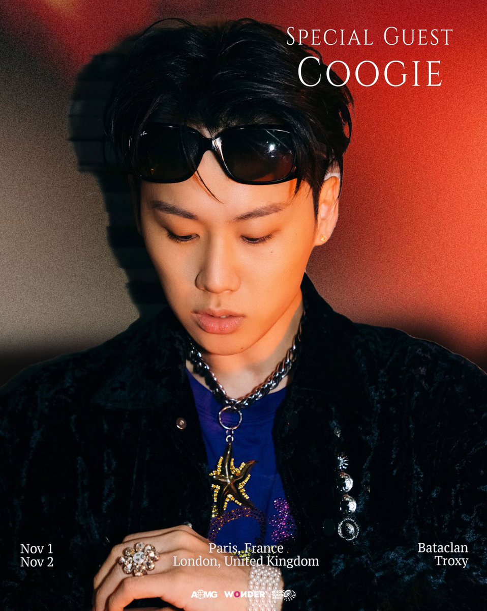 yugyeom's tweet photo. [유겸 (YUGYEOM), 쿠기(Coogie), 우원재(Woo), DJ Wegun (DJ 웨건)]
YUGYEOM IN EUROPE 2023

We got Coogie, Woo and DJ Wegun as a special guest in Europe!

https://t.co/09LnXtqtgQ

<Tour Dates>
(Coogie, DJ Wegun)
Nov 1st: Paris, Bataclan
Nov 2nd: London, Troxy

(Woo, DJ Wegun)
Nov 4th: Berlin, Huxleys Neue Welt
Nov 7th: Madrid, Sala Black Box
Nov 10th: Frankfurt, ZOOM

@yugyeom #유겸 #YUGYEOM
@coogie #쿠기 #Coogie
@munchinthepool #우원재 #Woo
@djwegun #DJWegun #DJ웨건
#YUGYEOMinEurope2023
#AOMG