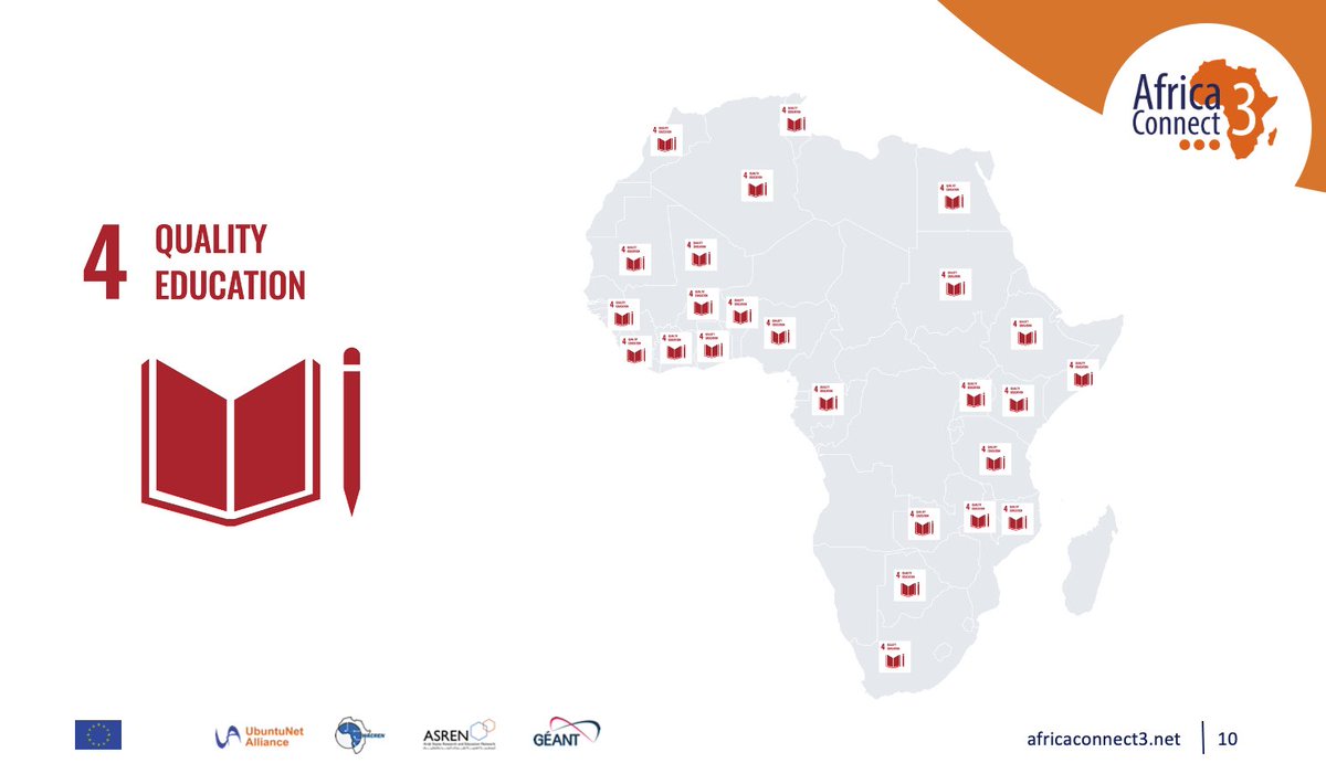 AC3_News's tweet photo. At a parallel session at #UC2023 in Kampala, @nobleeffah of @WACREN shows #research and #education networks in #Africa have and are contributing to meeting the UN #SDGs #GlobalGoals. The clarion call for RENs was let's do more, let's show more. @UbuntuNet @ASRENorg @GEANTnews 🚀 https://t.co/i2KlKIhbzU