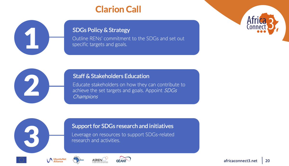 AC3_News's tweet photo. At a parallel session at #UC2023 in Kampala, @nobleeffah of @WACREN shows #research and #education networks in #Africa have and are contributing to meeting the UN #SDGs #GlobalGoals. The clarion call for RENs was let's do more, let's show more. @UbuntuNet @ASRENorg @GEANTnews 🚀 https://t.co/i2KlKIhbzU