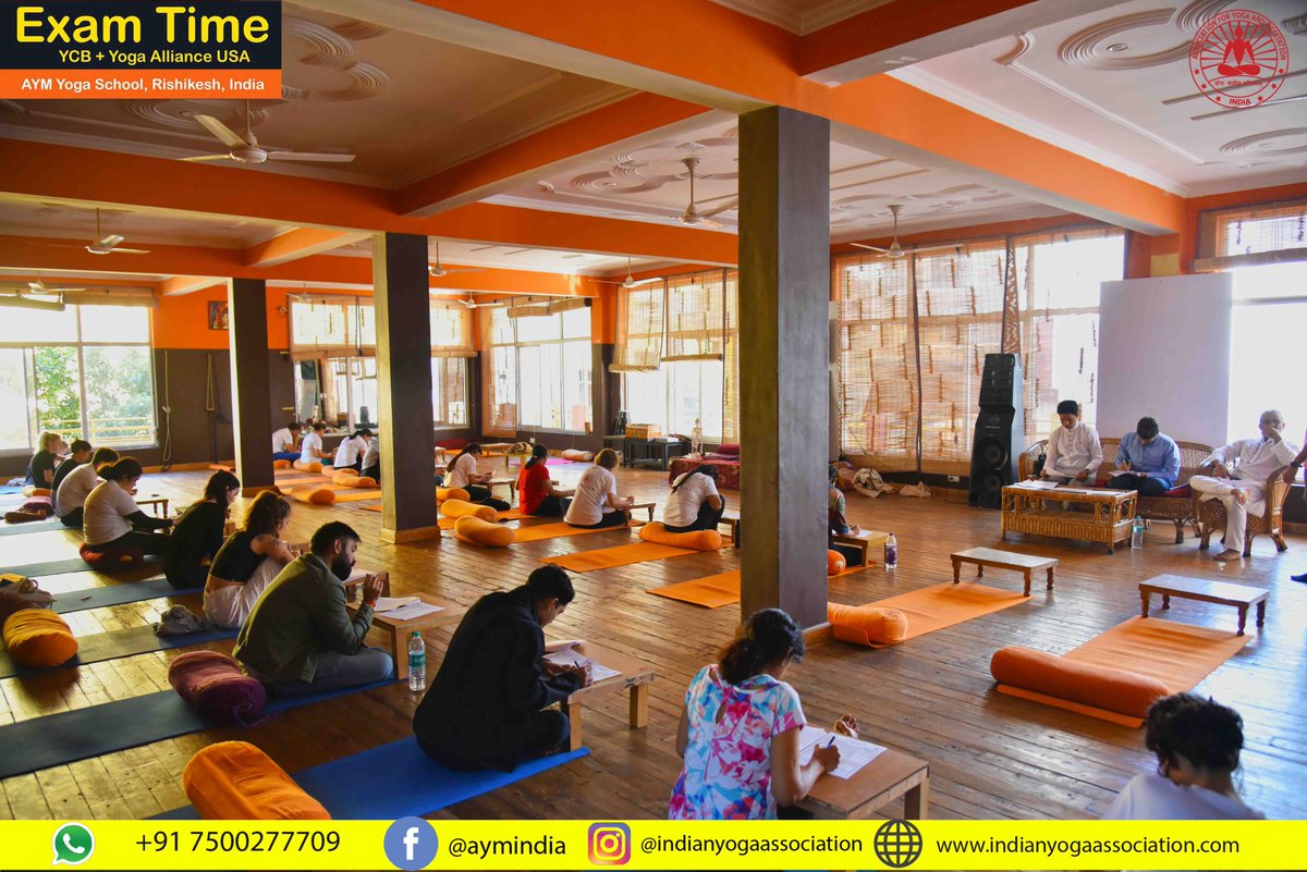 aymindia's tweet image. Glimpses of Practical + Written Exam Session at AYM Yoga Teachers Training School Rishikesh
#exams #examtime #examchallenge #yogapracticedaily #yogatraining #YCB #ayushministry