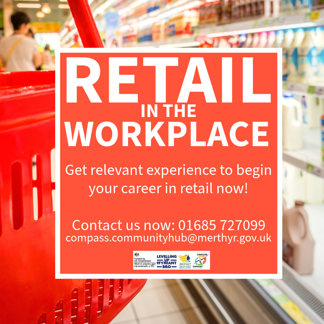 CompassComHub's tweet image. RETAIL IN THE WORKPLACE 🛒 

Course starts in November.... 

This course is perfect if you are considering a career in careers but have no experience to do so. 

Enquire now - 01685 727099 or send us a DM.