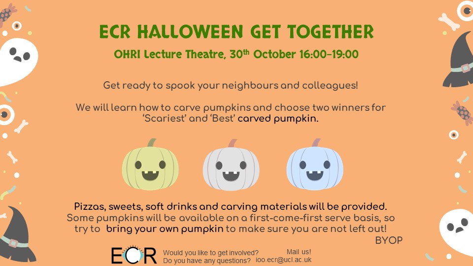 There's a chill in the air at the IoO.... which can only mean that spooky season is upon us again! 🎃🎃🎃 Join us next Mon 30th Oct for our Halloween Pumpkin Carving event. (Pumpkins are first come for serve so bring your own if you can!) Pizza, drinks, spooky snacks provided! 👻