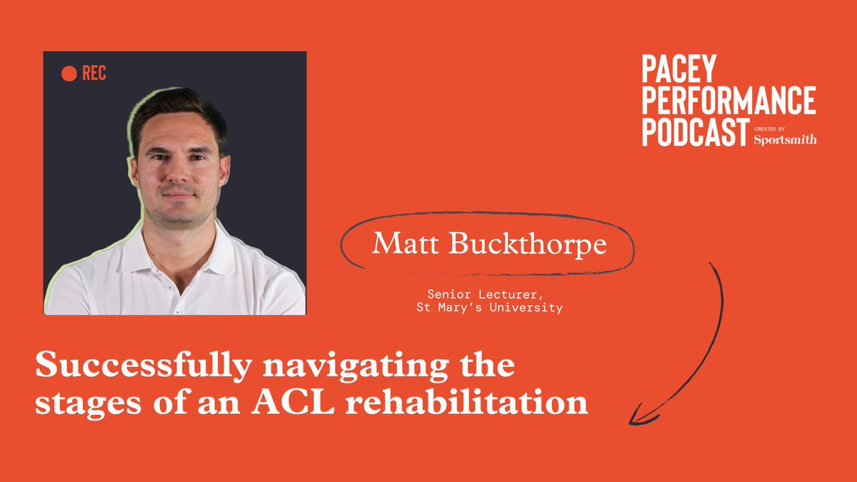 Sportsmith (@sportsmithhq) on Twitter photo This week on the Pacey Performance Podcast...
<a href="/m_buckthorpe/">Matt Buckthorpe</a> talks...
• Navigating early stages of ACL rehab
• Recovering quad strength during the mid stage
• Transitioning to chaotic movements during the late stage
• Criteria to be met through each stage
List via links👇🏼 This week on the Pacey Performance Podcast...
<a href="/m_buckthorpe/">Matt Buckthorpe</a> talks...
• Navigating early stages of ACL rehab
• Recovering quad strength during the mid stage
• Transitioning to chaotic movements during the late stage
• Criteria to be met through each stage
List via links👇🏼