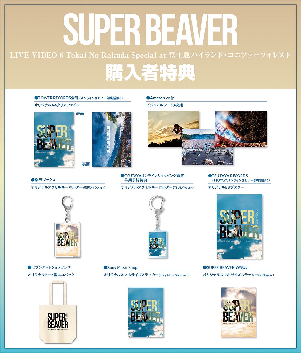 SUPER BEAVER/LIVE VIDEO 3 Tokai No Raku…