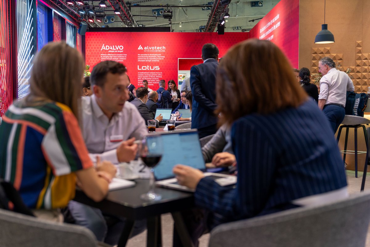 alvotechpr's tweet photo. We are at CPHi 2023, and the days are busy, as they should be. Just one more day to go! Please visit Booth FDF 2M50 and make sure to say hi to the team. #CPhi2023 #pharma #biosimilars #Adalvo #Alvogen #Lotus https://t.co/oRrcmuI3pS
