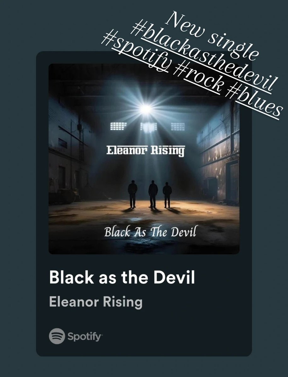 Our newest single has been released on all music streaming platforms. #blackasthedevil #rockmusic #blues