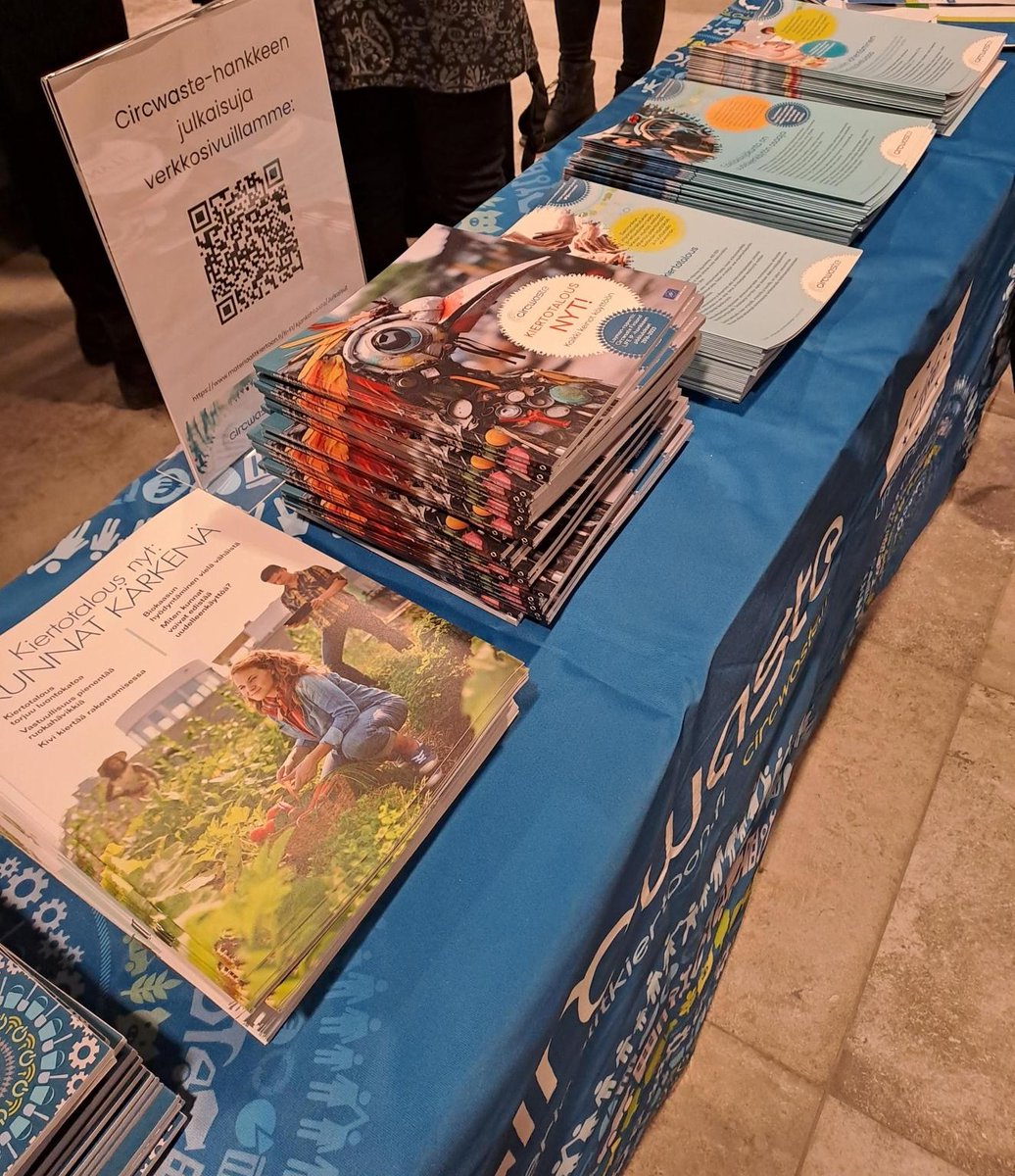 Tänään se on koittanut! Seitsenvuotisen #Circwaste-hankkeen loppuseminaari starttaa nyt. Paikalla on paljon väkeä ja linjoilla toiset mokoma. Tervetuloa! #Kiertotalous