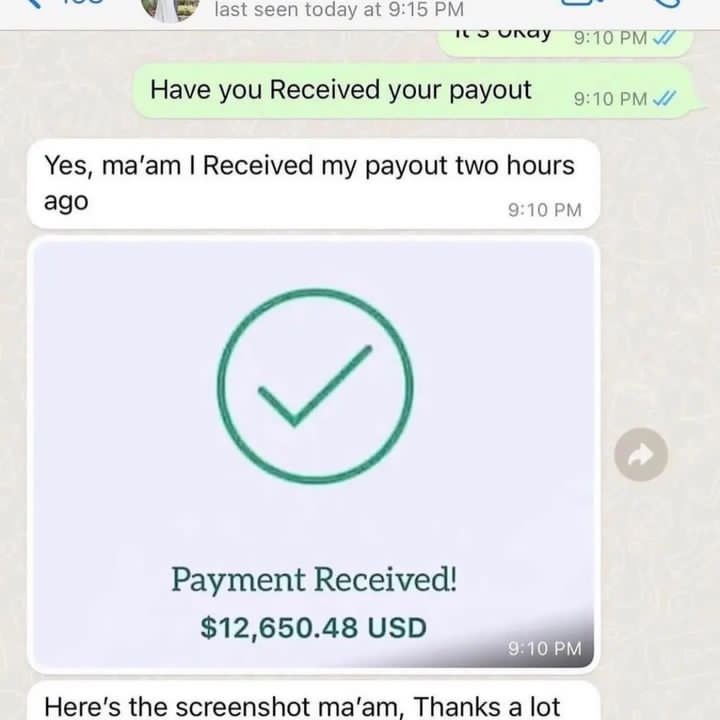 Congratulations 🎊 Mr Antonio, on your successful investment. We appreciate the fact you choose to do this investment business with us, keep investing to earn more. . Send me a Dm now to get started early and start earning massively...