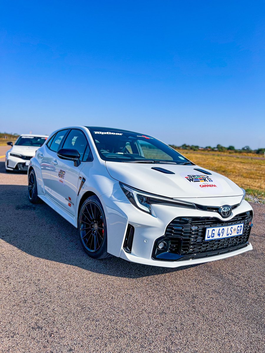 IamKumbi's tweet photo. Woke up quite early for Perfomance testing today. Brake tests, slaloms and speed. I’m inside the Toyota GR Corolla getting my first feel of it.
#TopGearSASpeedWeek
#SpeedWeekNorthWest
#TGSASpeedWeek
#DriveYourStory https://t.co/1lyjkrQ5aq