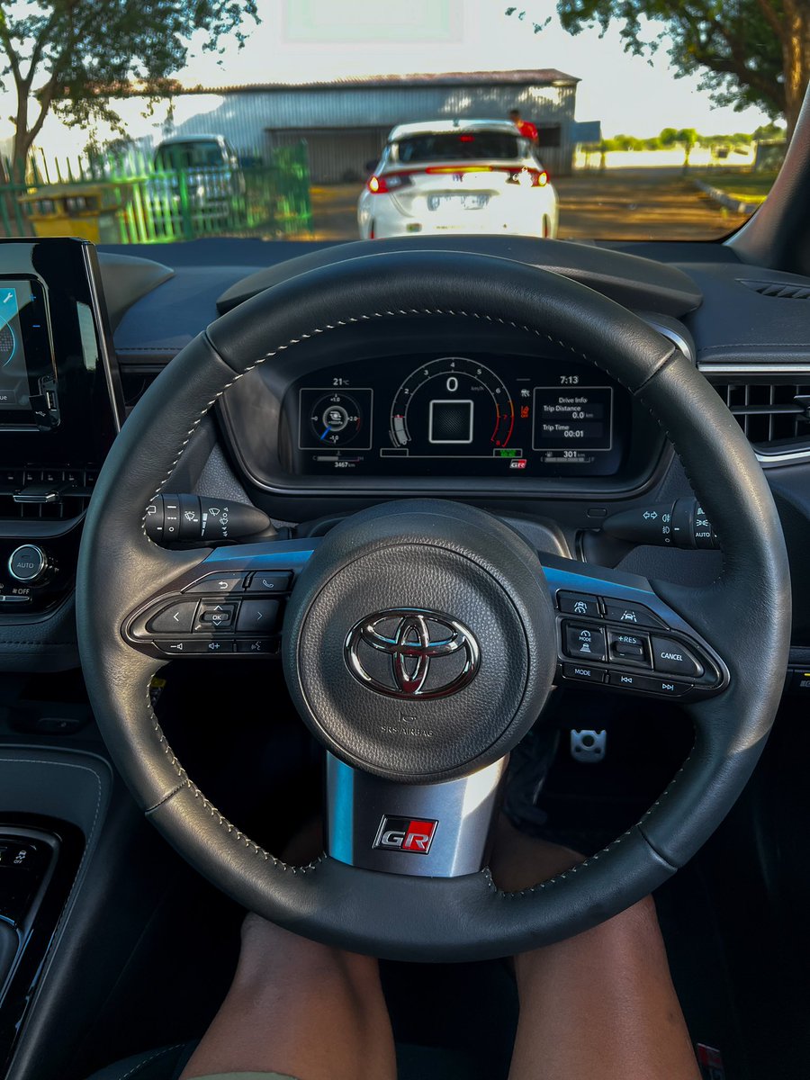IamKumbi's tweet photo. Woke up quite early for Perfomance testing today. Brake tests, slaloms and speed. I’m inside the Toyota GR Corolla getting my first feel of it.
#TopGearSASpeedWeek
#SpeedWeekNorthWest
#TGSASpeedWeek
#DriveYourStory https://t.co/1lyjkrQ5aq