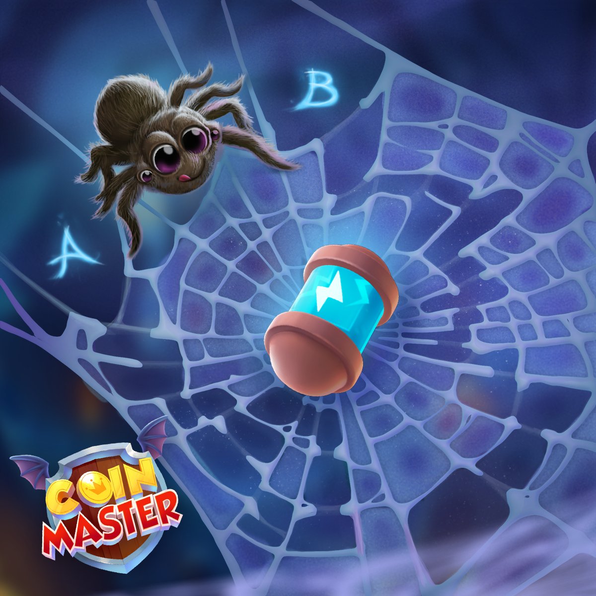 This spider web is 𝘾𝙍𝘼𝙒𝙇𝙄𝙉𝙂 𝙒𝙄𝙏𝙃 𝙎𝙋𝙄𝙉𝙎! 🕷Tell us  𝘄𝗵𝗶𝗰𝗵 𝗽𝗮𝘁𝗵 takes us to them for your chance to creep it real with  𝟐,𝟎𝟎𝟎! 🖤 👉Trouble is brewing in #CoinMaster! 😨 Link