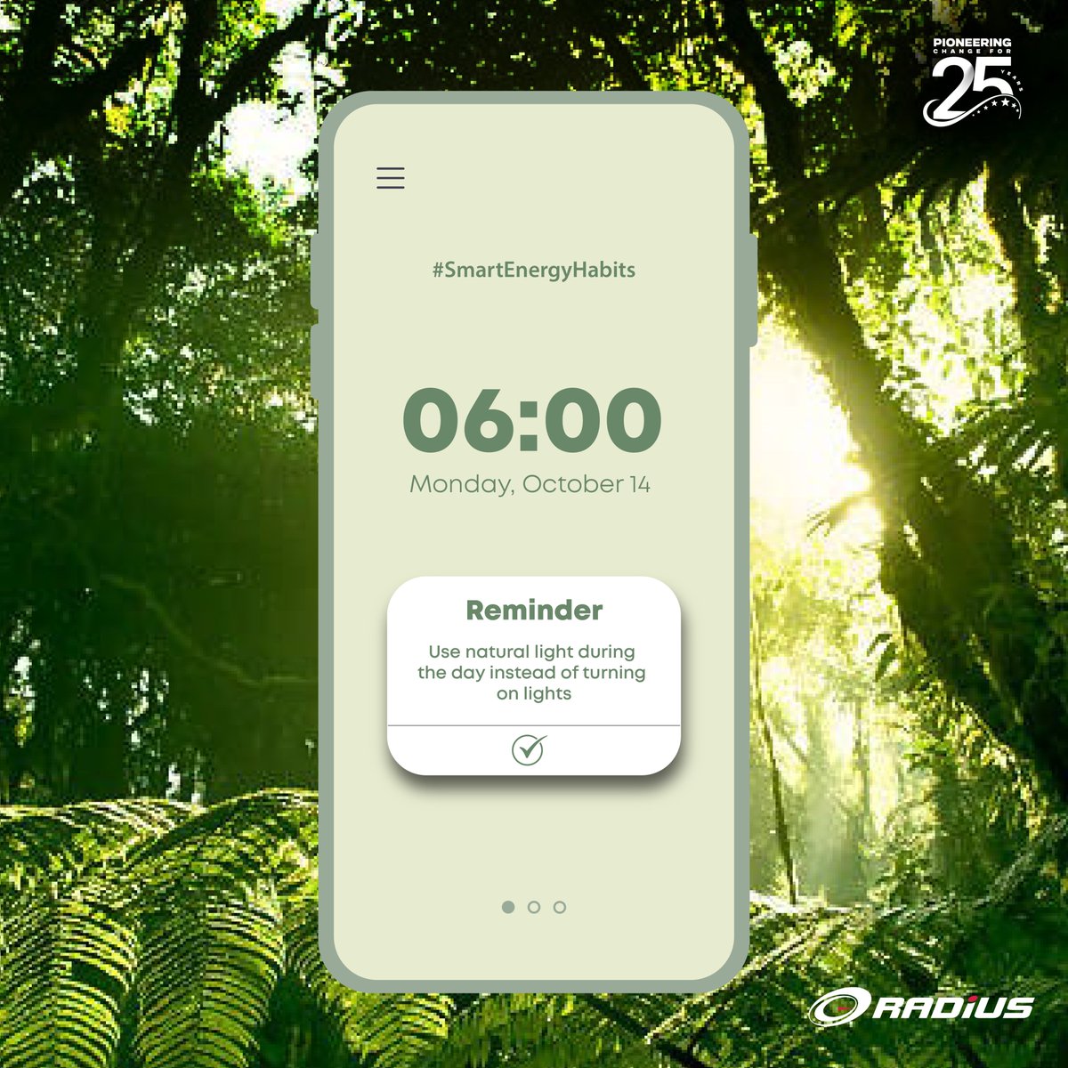 radius_in's tweet photo. Mother Earth’s generosity is limitless. Her resources are not. Let’s use our blessings responsibly by building atomic habits that prioritize intelligent frugality and reward smart conservation. Every little gesture counts.
#smarthabits #radiussynergies #rsipl #smartsolutions https://t.co/TMTwQ7UIJX