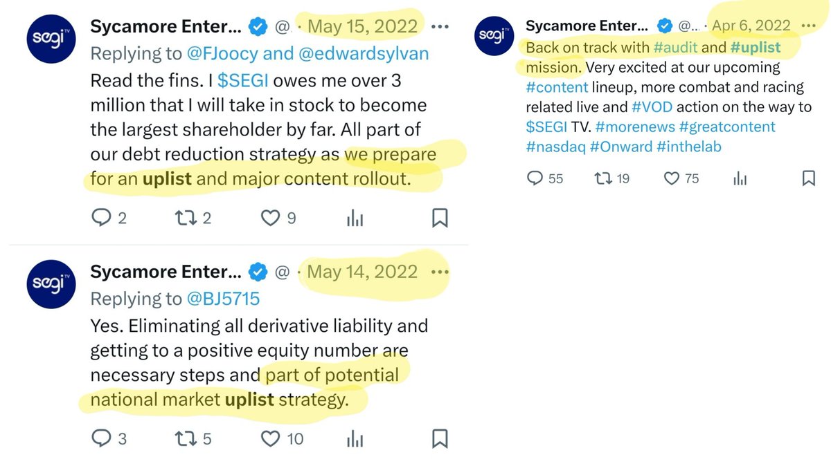 sonny_chair's tweet photo. The uplist saga continues... $SEGI 
https://t.co/Ad1aKmxckX
 #fakenews #pennystockscam #OTCMarkets https://t.co/hAUfdrQFOI