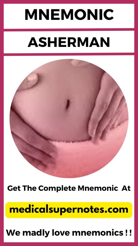 medsupernotes's tweet photo. ⚡Mnemonic⚡: Characteristic Findings In Asherman Syndrome

Altered Endometrial Lining
Scar Tissue Formation
Hysterosalpingography Reveals Adhesions
Empty Uterine Cavity
Reduced Menstrual Flow

For full mnemonic check website 
#neetpg2024 #medicalnotes #mbbs #mnemonics #USMLE