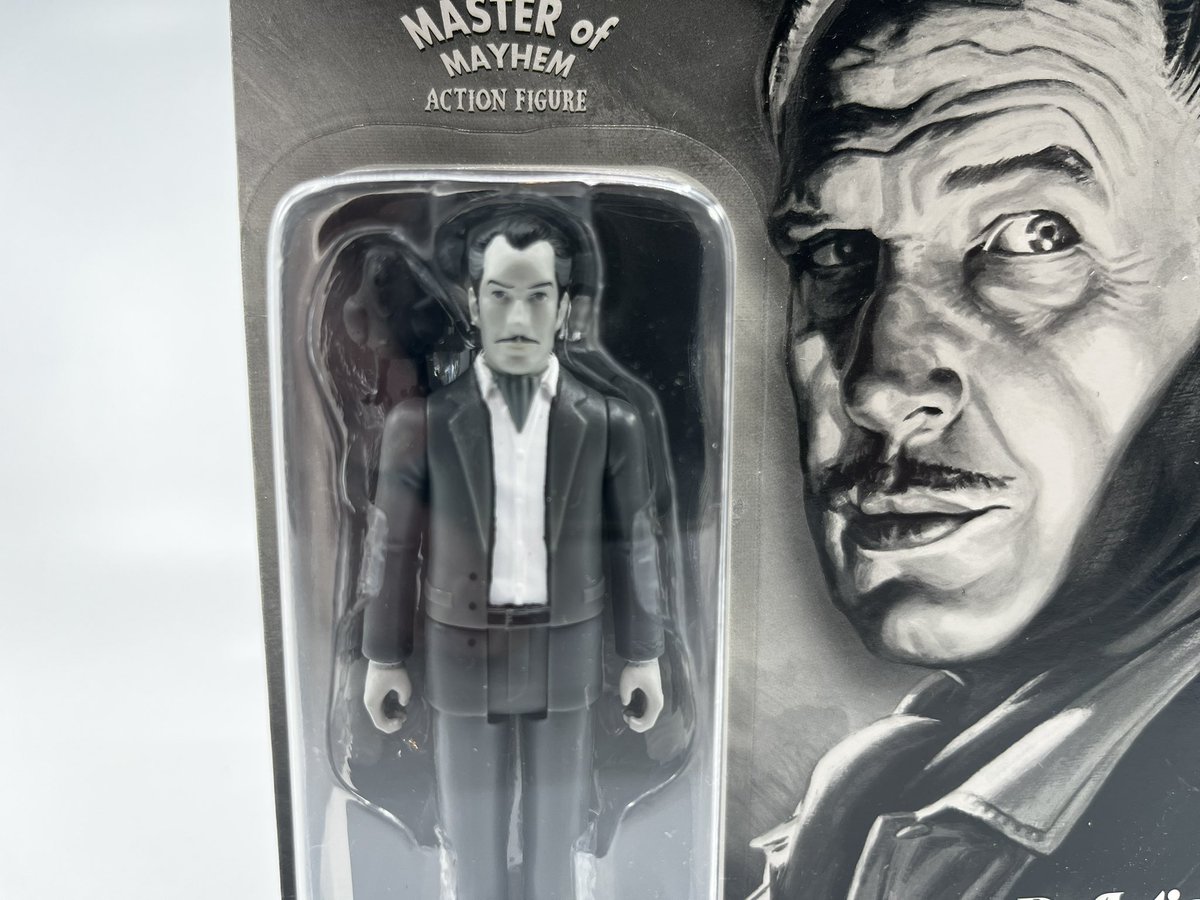 It was on this day, Oct. 25, 1993- Long time Hollywood horror movie star Vincent Price died at age 83 so it’s appropriate that I feature his new black &amp; white #ReAction figure from <a href="/super7/">super7</a> in my countdown to #halloween This figure is available to order now.