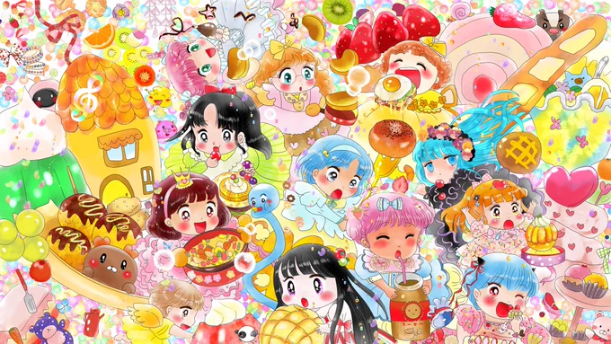 #とにかくワチャーッと集合してる絵を晒す見た人もやる