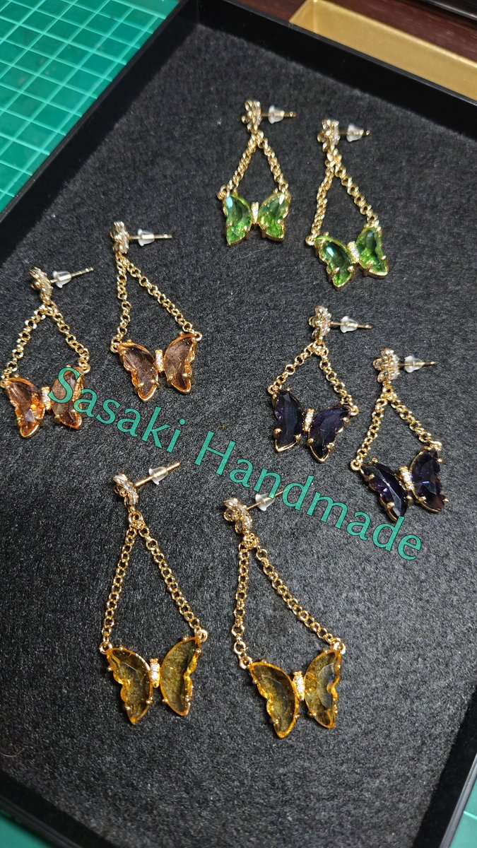 4種類製作した💕
可愛すぎる🤗✨
#Handmade 
#HandmadeAccessories 
#Pierce 
#SasakiHandmade