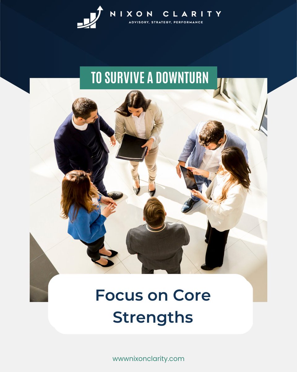 Focus on your business's core competencies to maintain a competitive edge during tough times. 🎯 #CoreCompetencies #CompetitiveEdge #EconomicDownturn