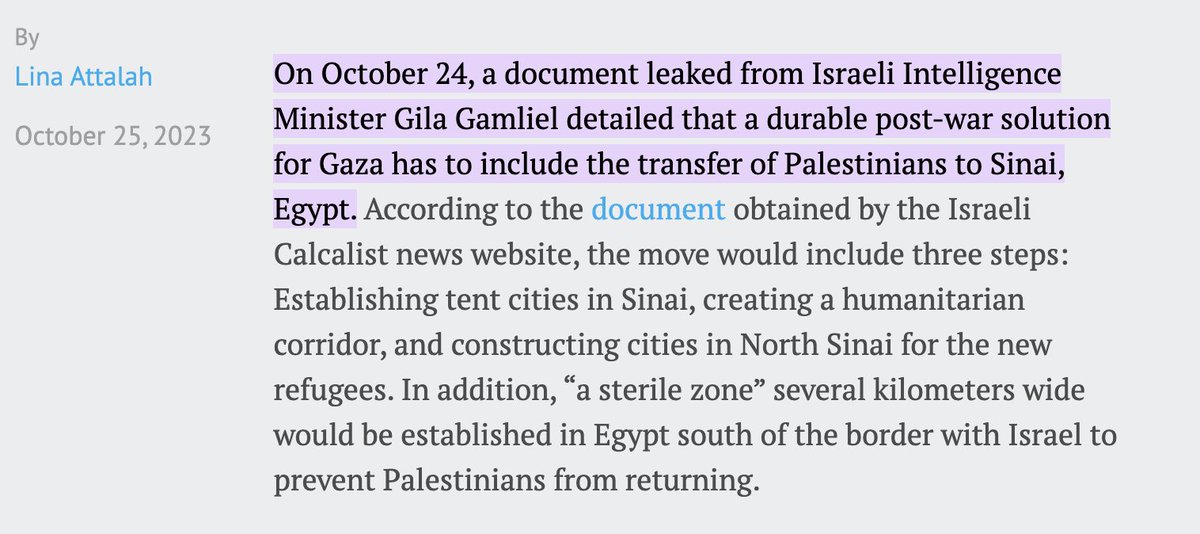 masaccio_'s tweet photo. Un giornale israeliano pubblica un documento riservato del governo che rivela un piano di deportazione di massa dei palestinesi da Gaza al Sinai. Letteralmente pulizia etnica secondo la definizione dell'Onu.
Sui media italiani si discute del diritto di Israele a esistere. Ok. https://t.co/5h6Eh2Npkb