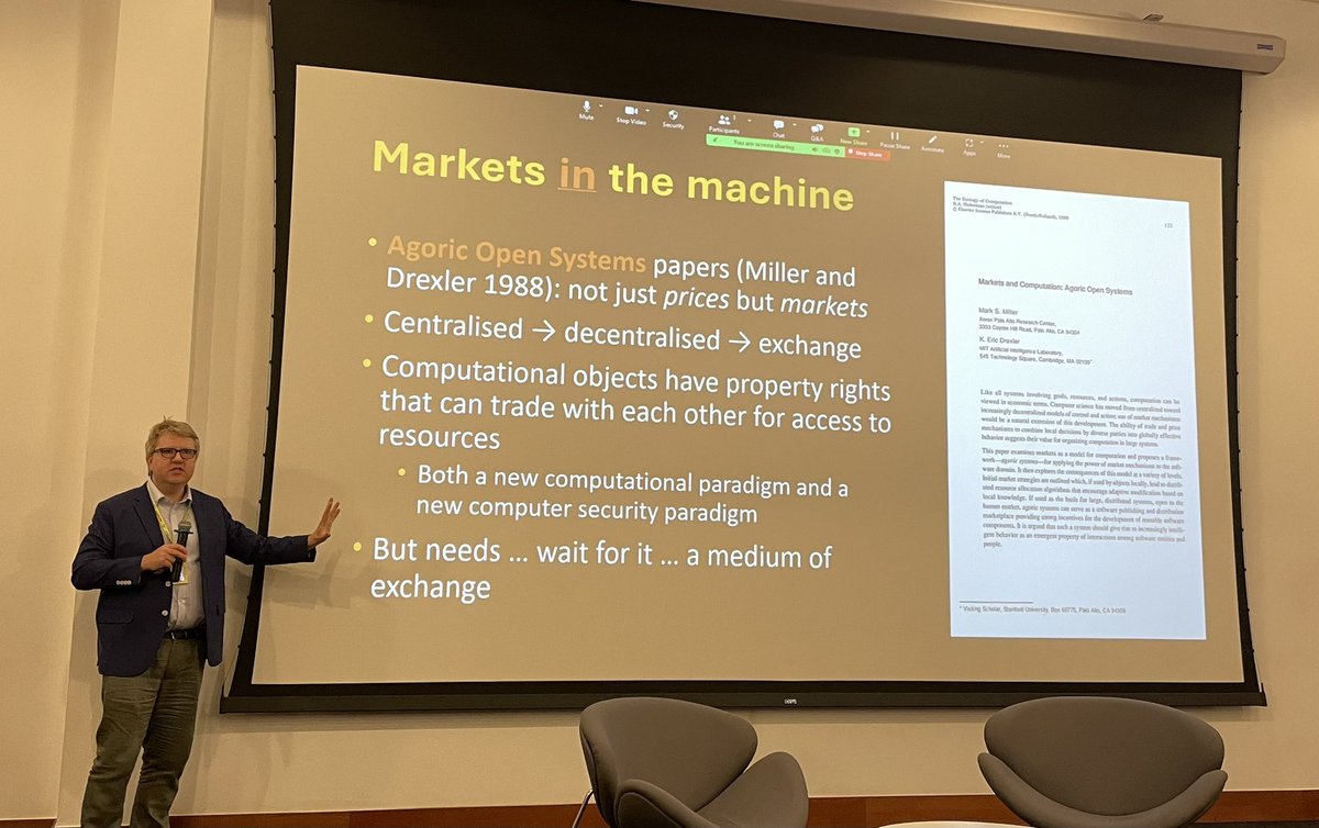 <a href="/chrisberg/">chris berg</a> explains <a href="/marksammiller/">Mark S. Miller</a> and Drexler’s theory of Agoric Open Systems at Designing Digital Economies conference at RMIT Vietnam @BlockchainRMIT <a href="/agoric/">Agoric</a>